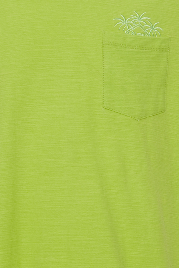 Lime grøn T-shirt med lomme, Blend 3 Lime grøn T-shirt med lomme, Blend - Billede 3