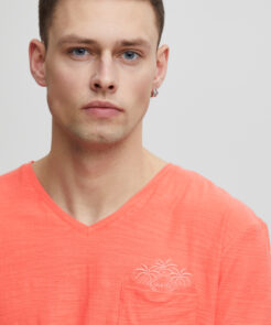 Pink/Orange T-shirt med lomme, Blend 5 20715337 181651 350