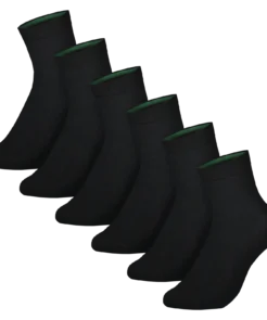 BENYSON® B-1201-Sorte Mellemhøje Bambussokker Unisex Kvartlængde Sømløse 8 benyson b 1201 black mid high bamboo socks unisex 2