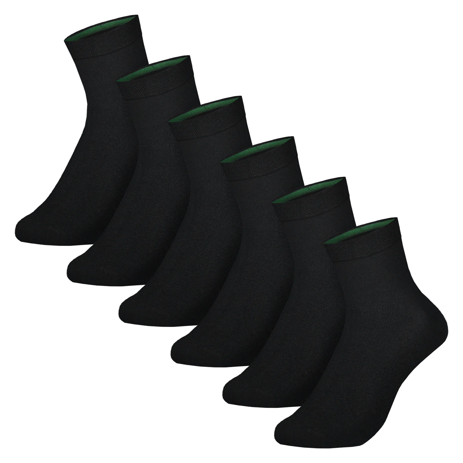 BENYSON® B-1201-Sorte Mellemhøje Bambussokker Unisex Kvartlængde Sømløse 4 BENYSON® B-1201-Sorte Mellemhøje Bambussokker Unisex Kvartlængde Sømløse - Billede 4