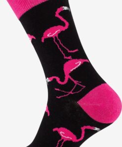 1 Par sjove sokker med flamingo størrelse 41-45