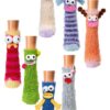 Fluffy "Sjove Monster"-sokker * 2-pak one size
