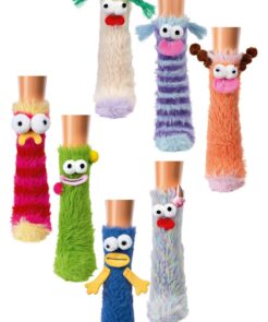 Forside 27 Fluffy "Sjove Monster"-sokker * 2-pak one size