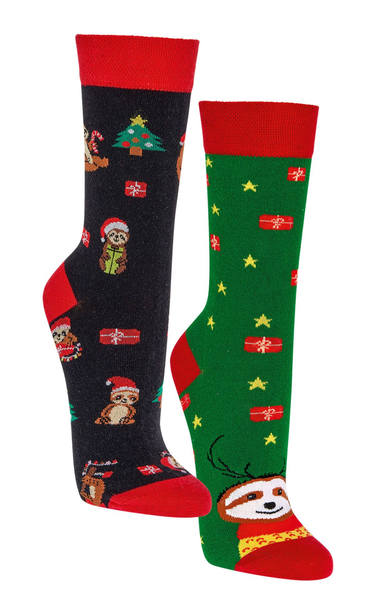 Unisex-sokker "X-Mas" * 2-pak Dovendyr 1 Unisex-sokker "X-Mas" * 2-pak Dovendyr