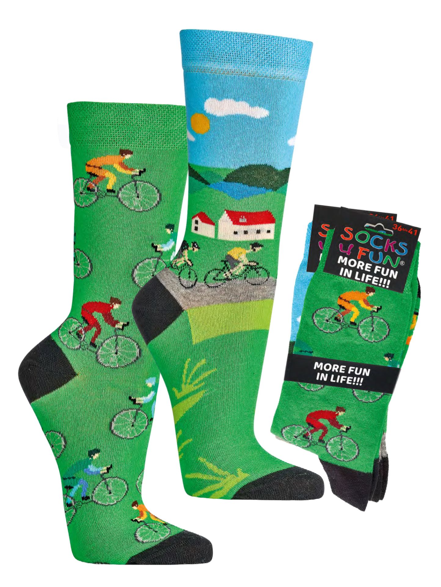 SOCKS4FUN Unisex sokker * 2-pak Cykling 1 SOCKS4FUN Unisex sokker * 2-pak Cykling