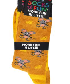 SOCKS4FUN Unisex sokker * 2pak CheesyMouse 9 SOCKS4FUN Unisex sokker * 2pak CheesyMouse - Billede 5